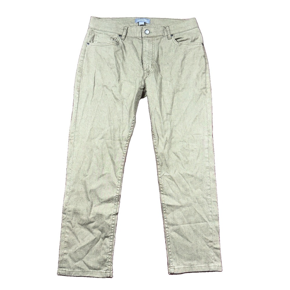 Ash & Erie Pants Mens 31x27 Sage Green Chino Business Casual Preppy Cotton/linen